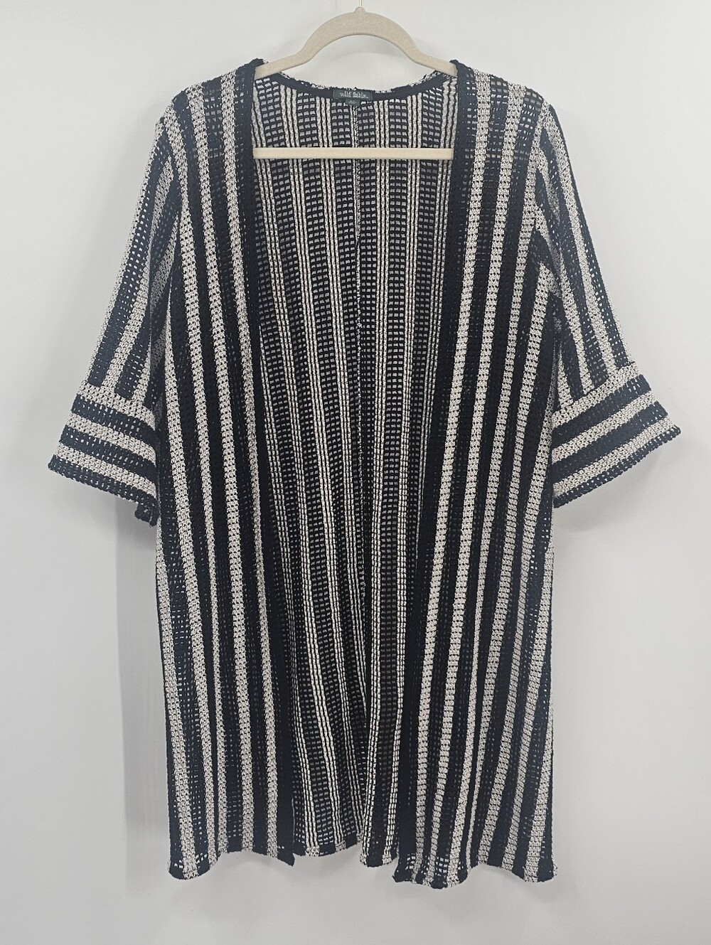 Wild Fable Black and White Crochet Coverup Size M/L